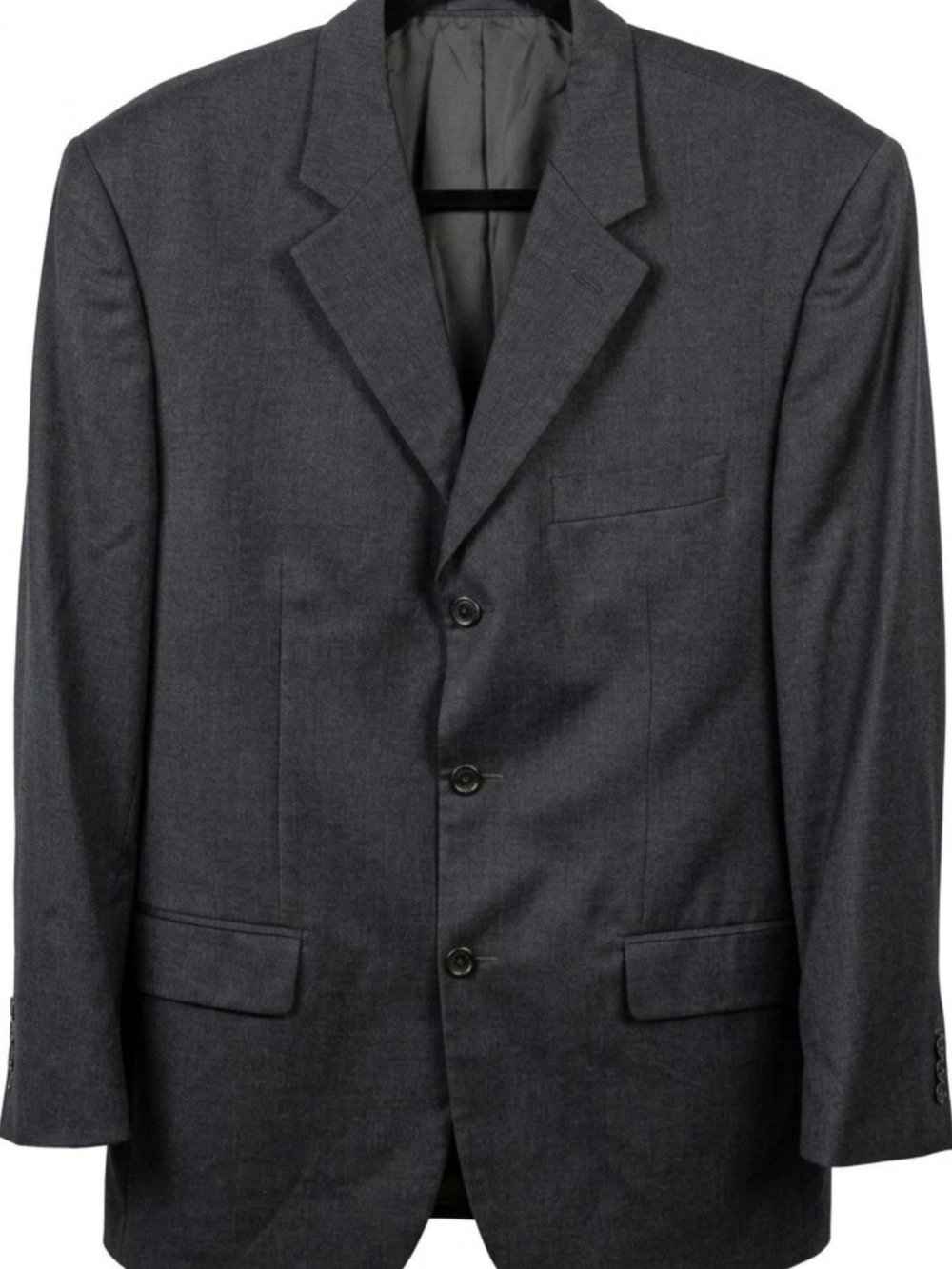 Principe Men's Gray Wool Blazer Jacket Made in Italy Guabello Fabric 44L / 44R